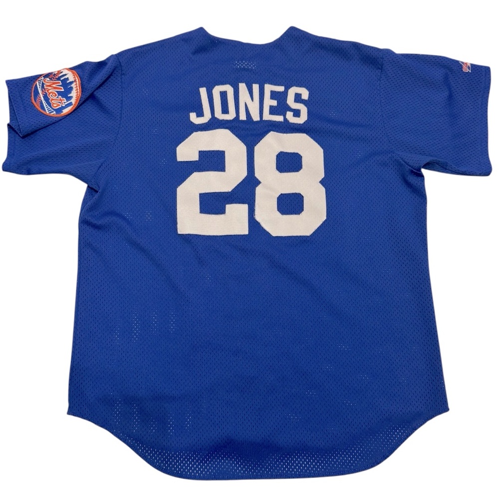 VINTAGE MAJESTIC DIAMOND NEW YORK METS BOBBY JONES JERSEY‎ Sz L